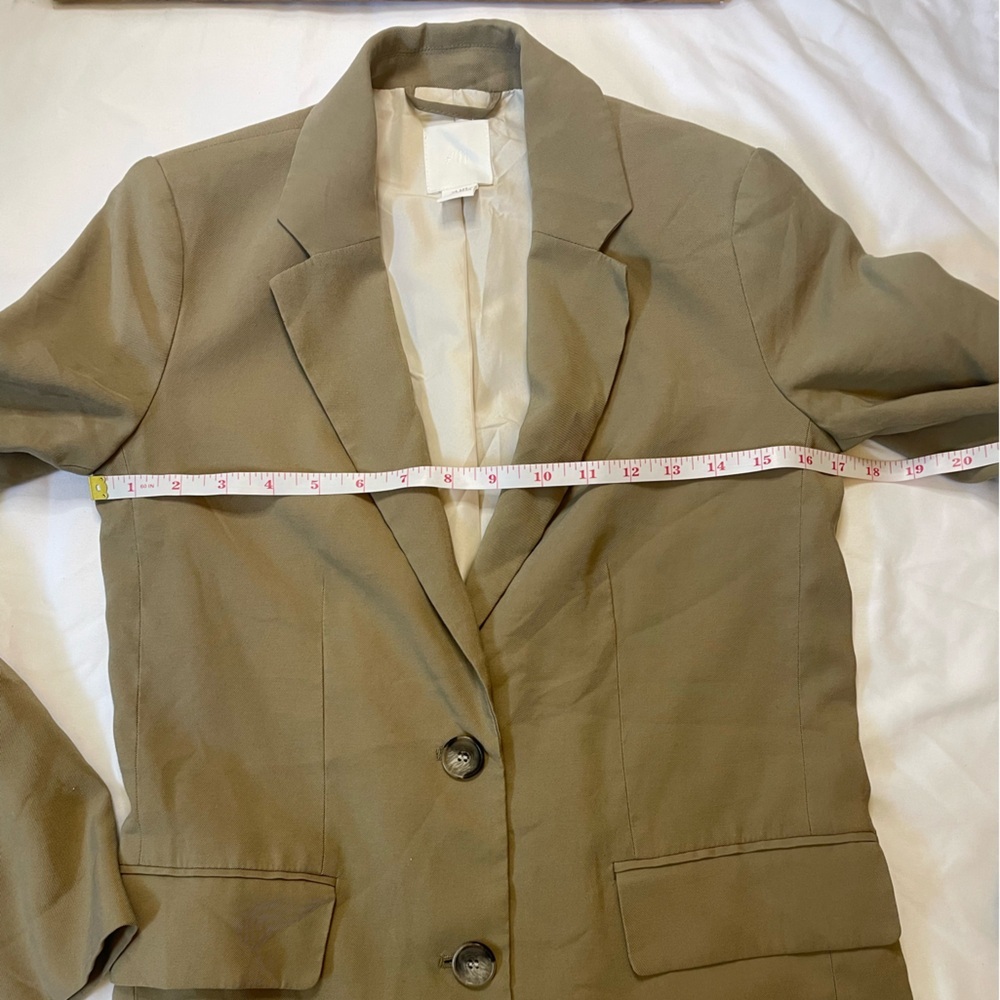 H&M size XXXS olive green blazer - Picture 6 of 7
